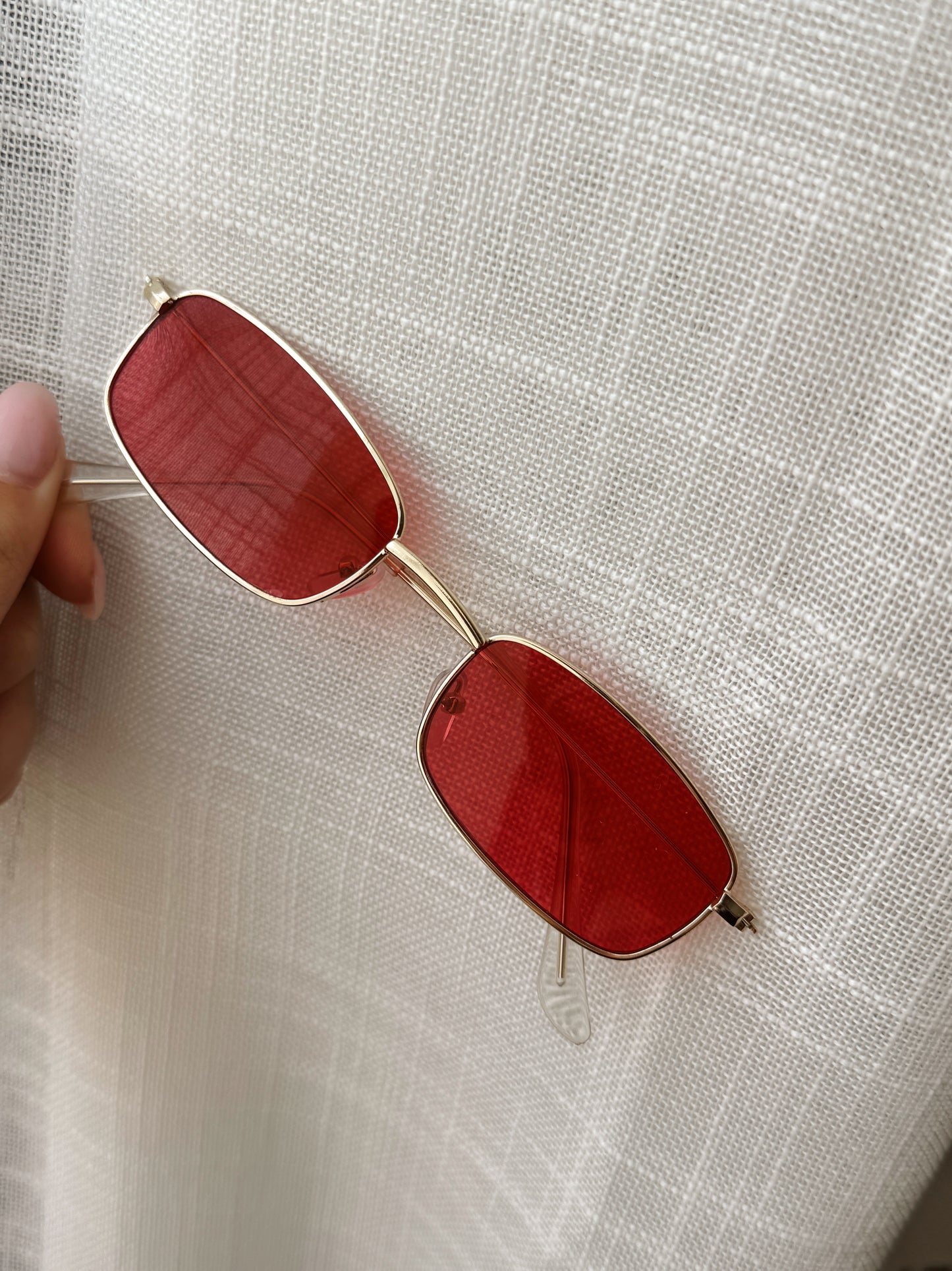 Red retro sunglasses