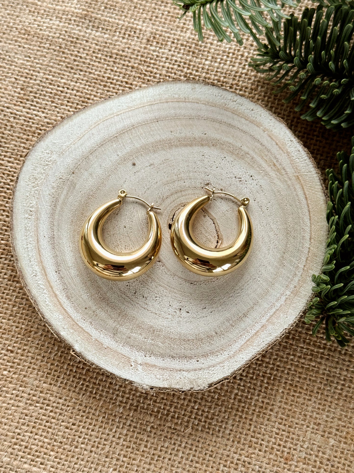 Chunk hoops earrings