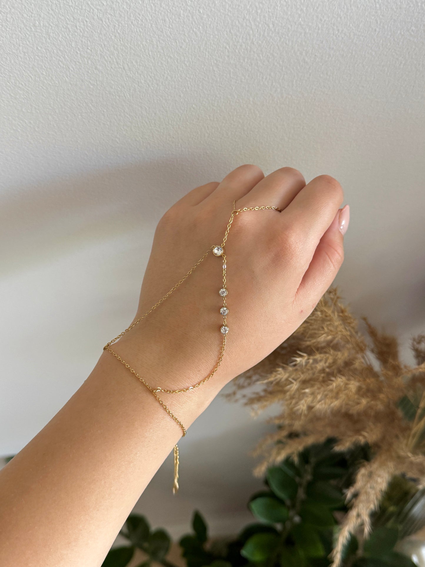 Stone hand chain