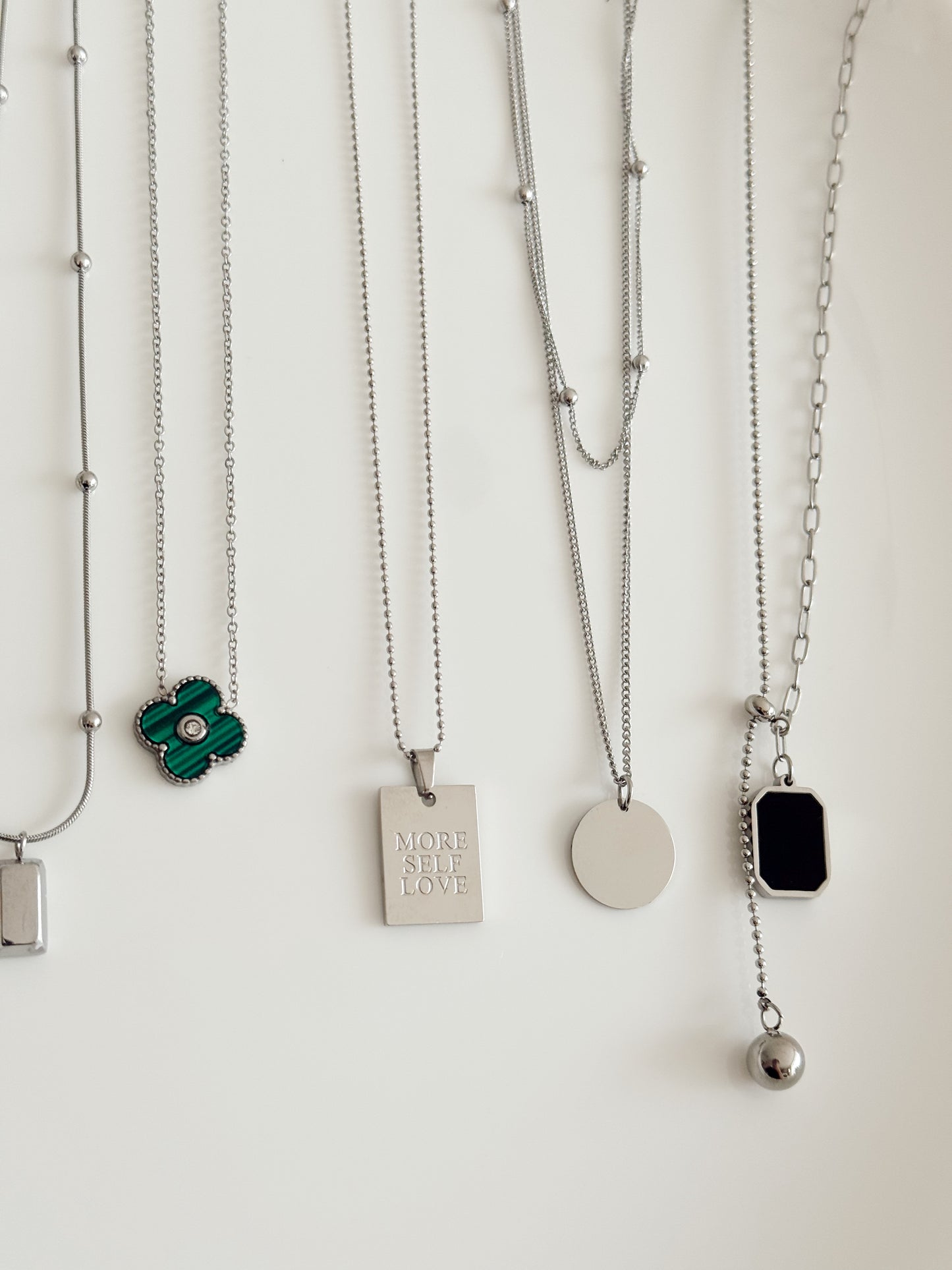 Silver necklaces