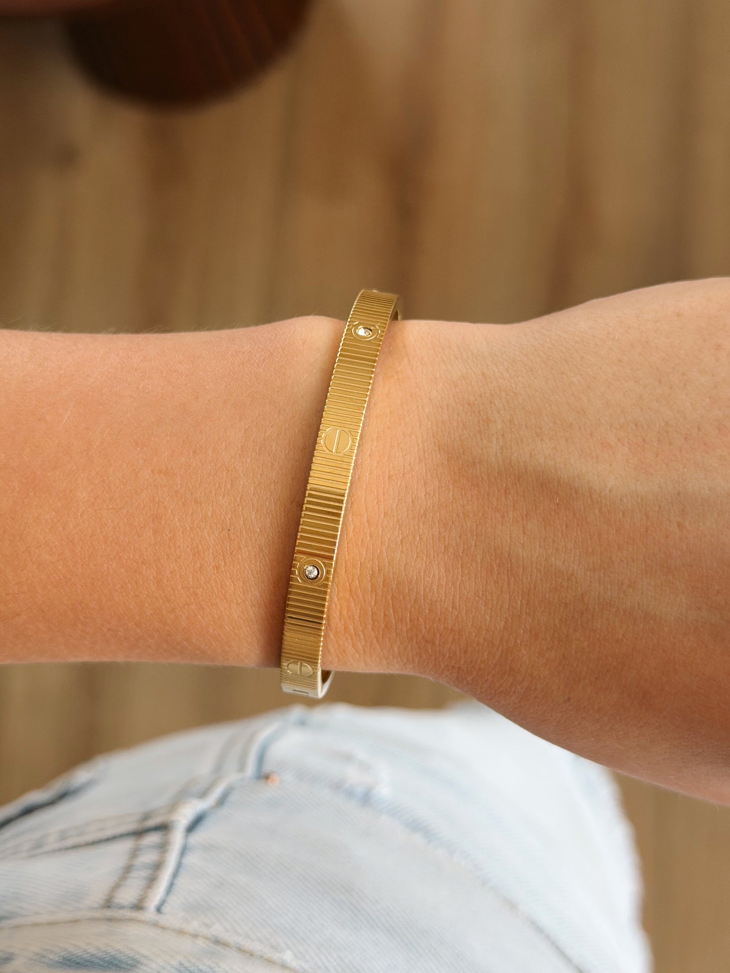 Gold stones Cartier static bracelet