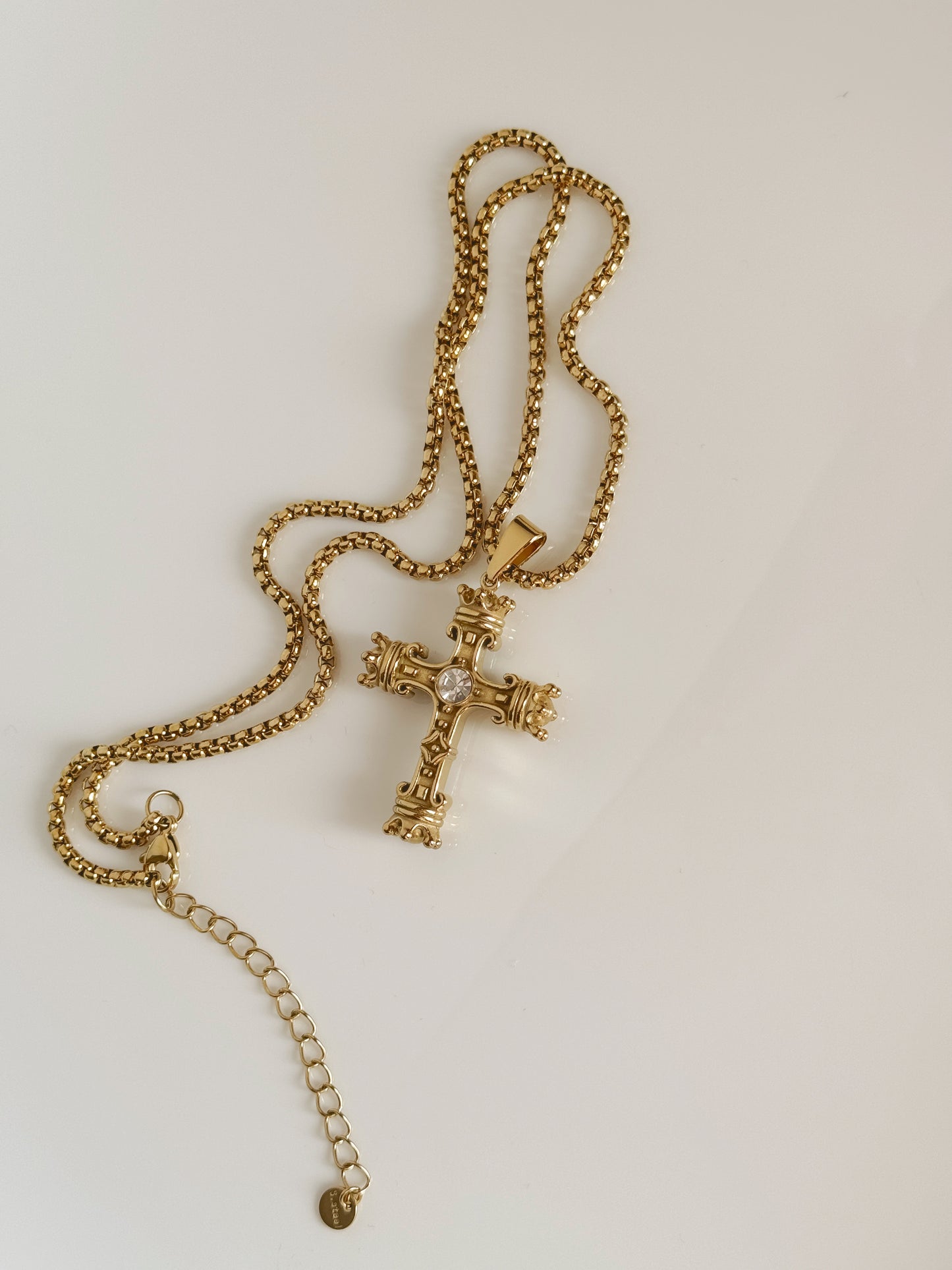Unisex thick cross long necklace