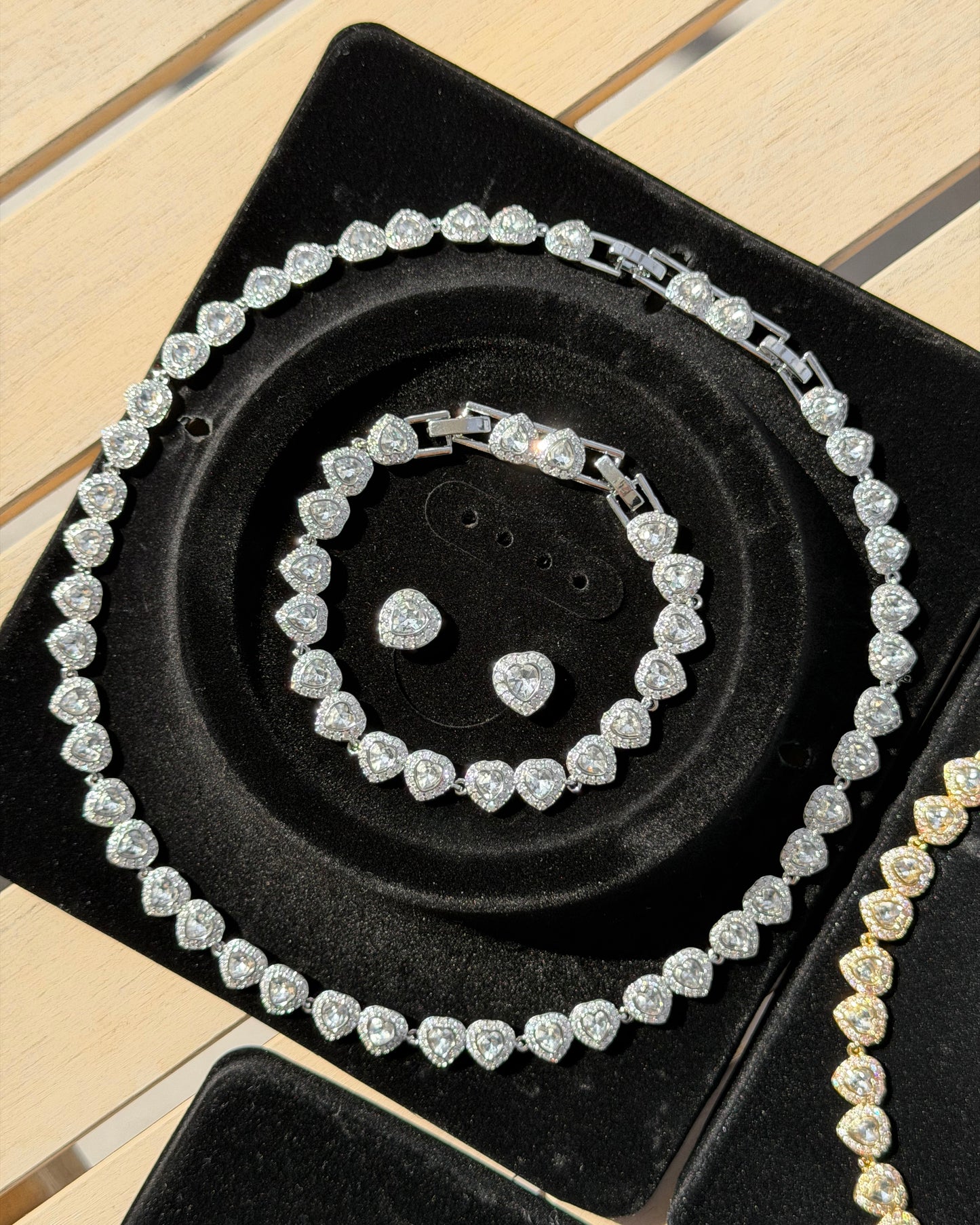 Swarovski angelic set ( silver heart)