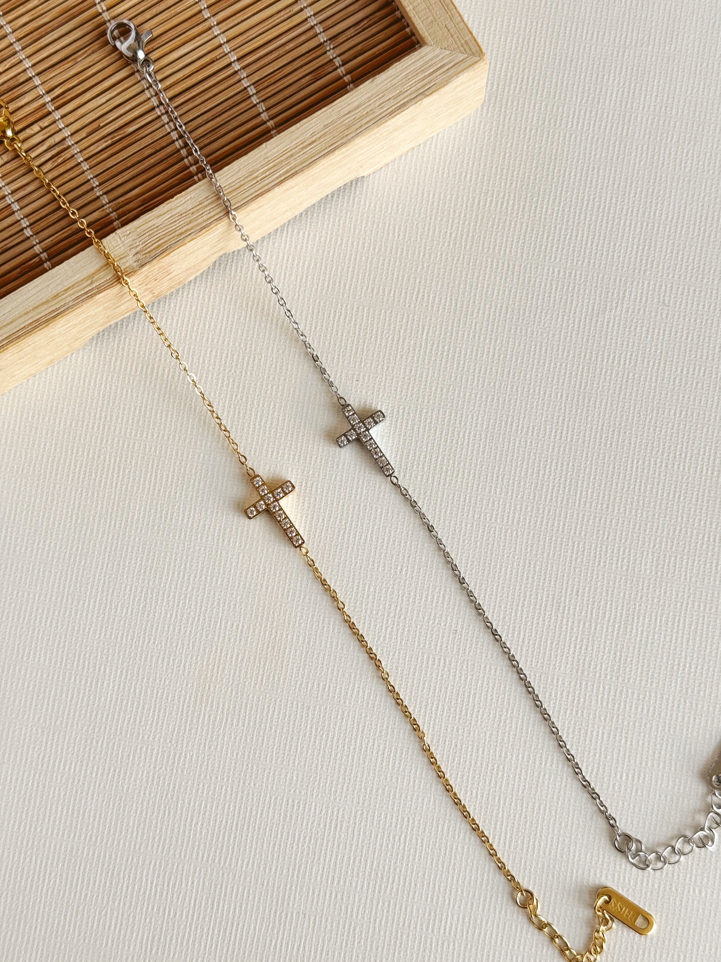 Minimal cross bracelets