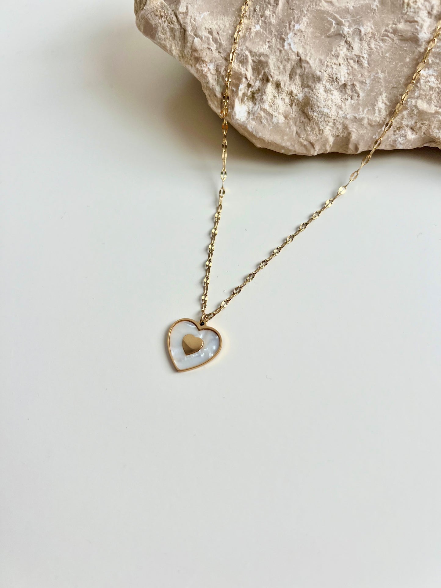 Shell heart necklace