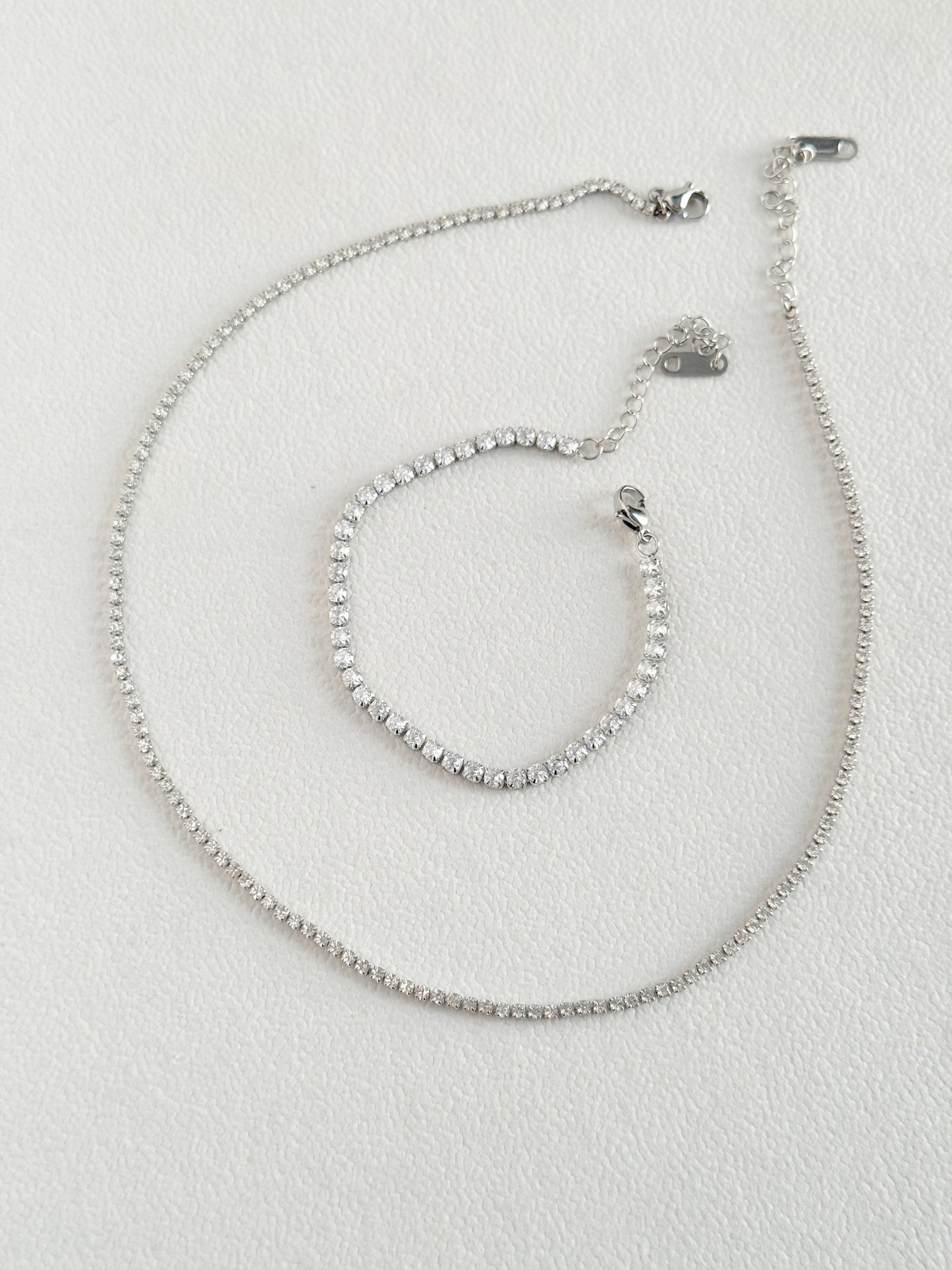 Fine Tennis necklace & bracelet