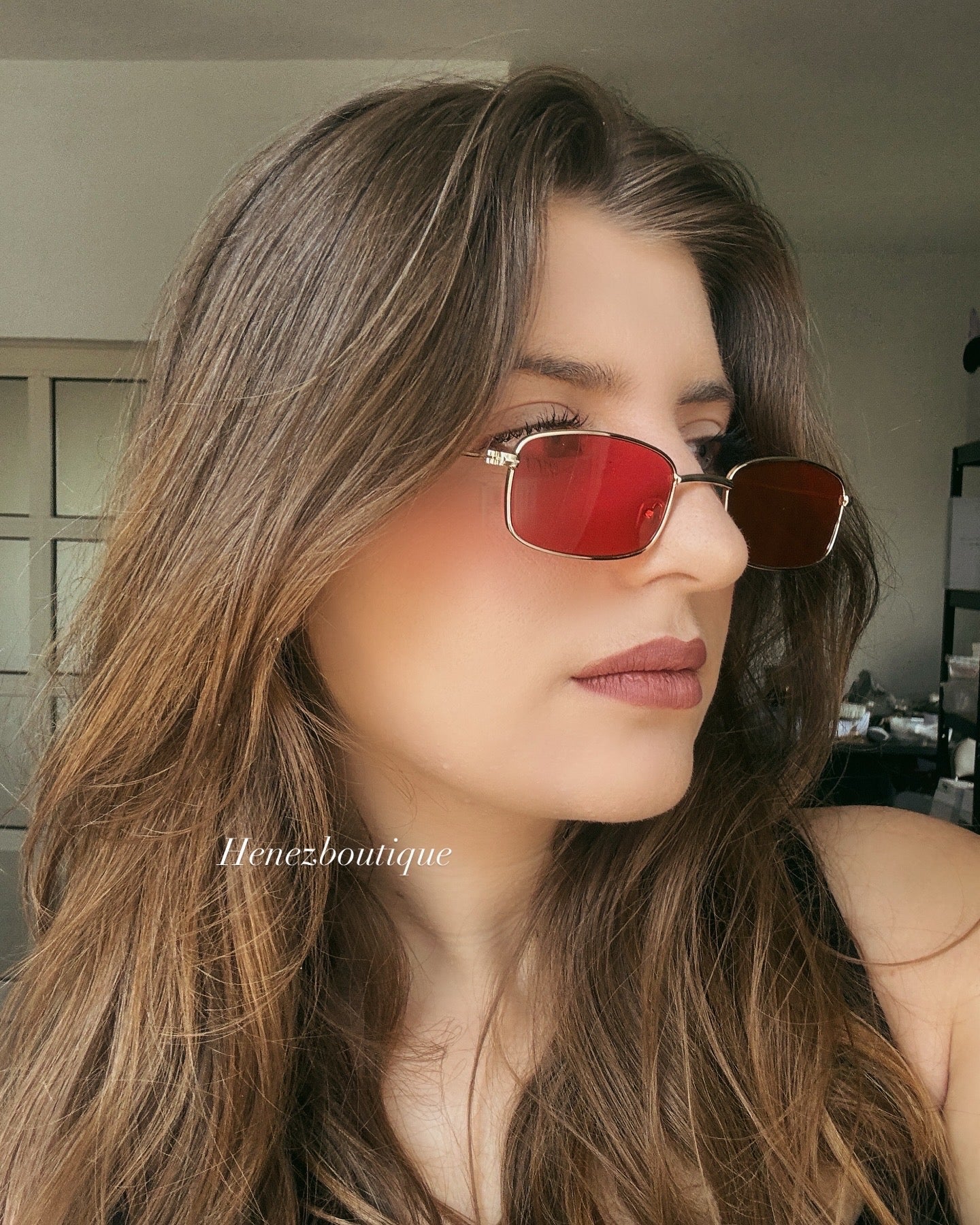 Red retro sunglasses