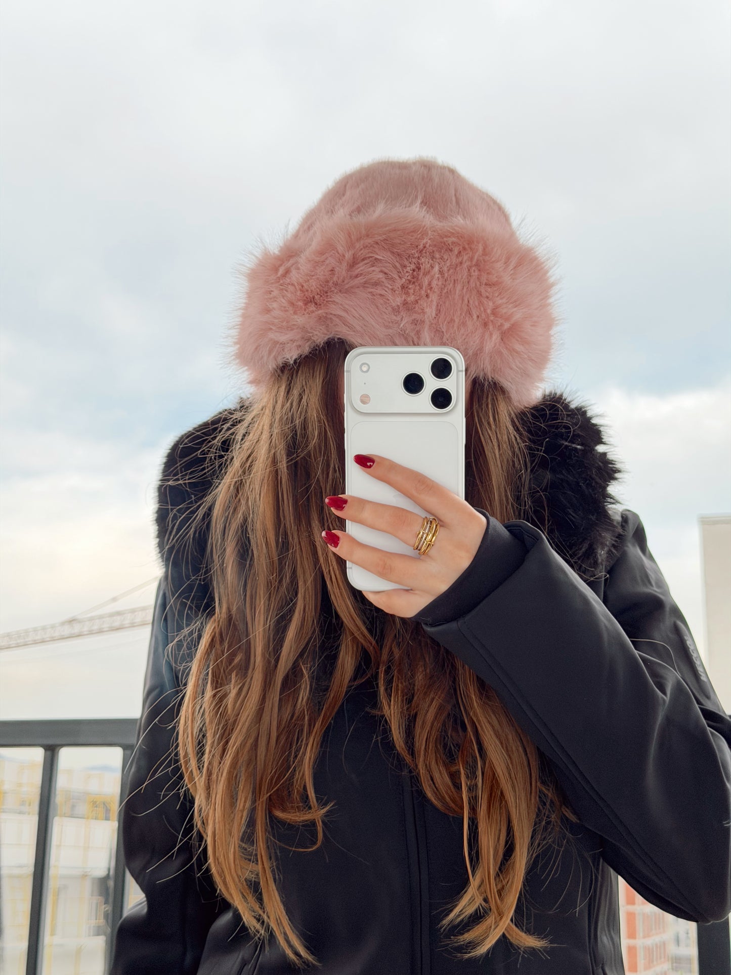 Pink Russian hat style 2