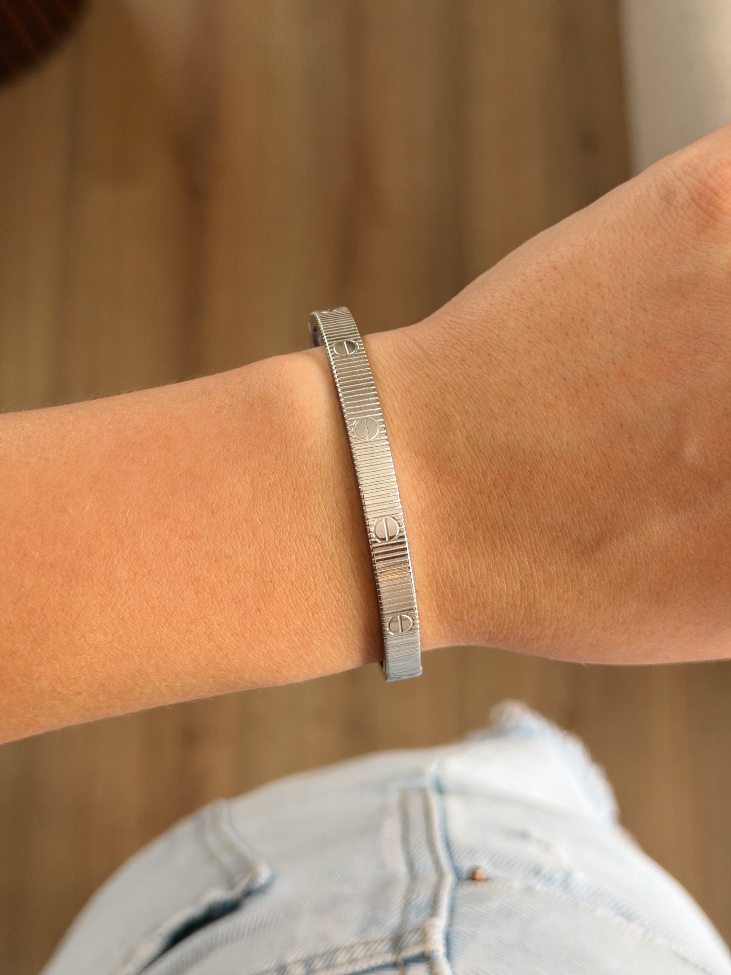 Silver no stones Cartier static bracelet