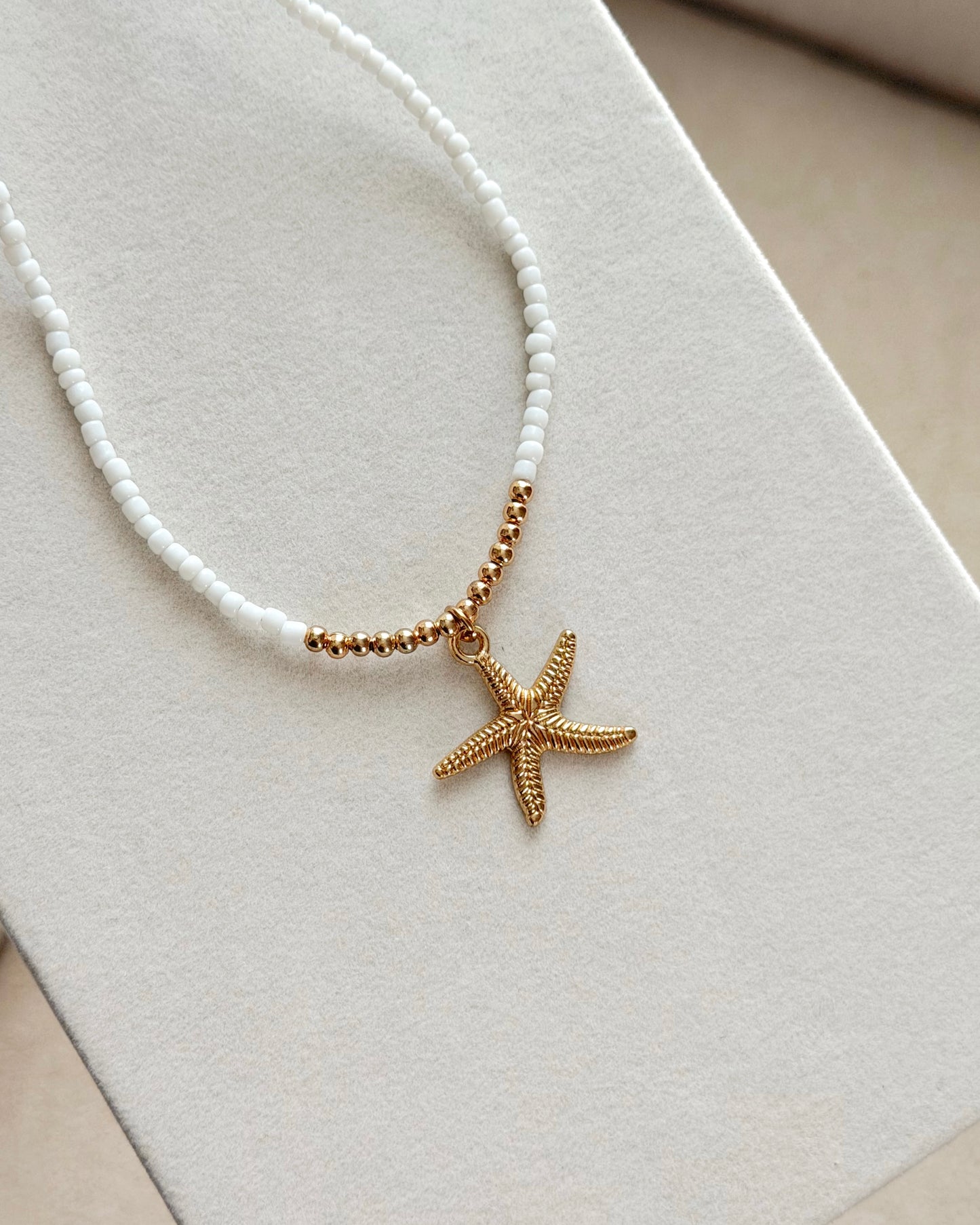 Starfish simple summer necklace
