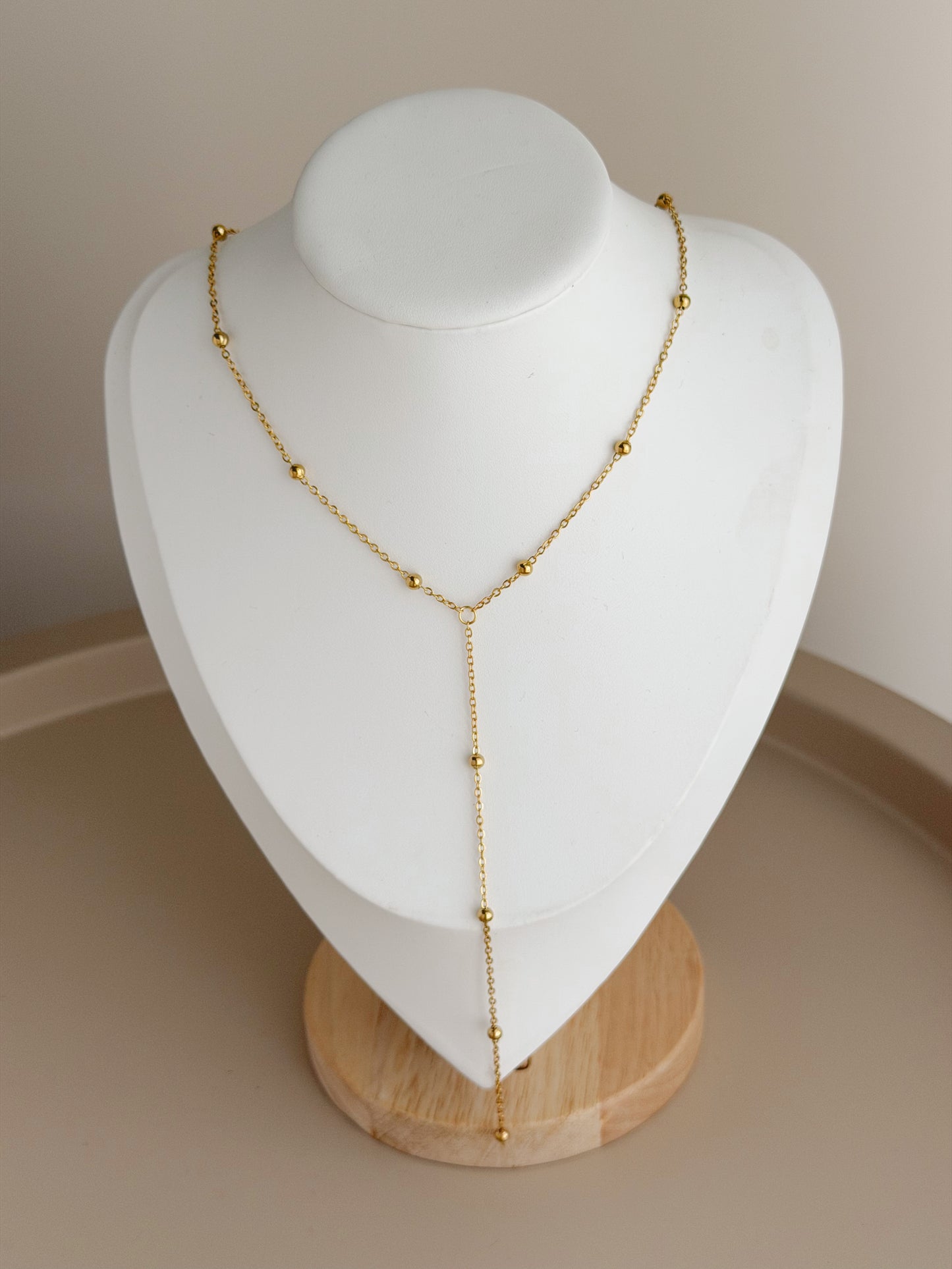 Long Y shape necklace