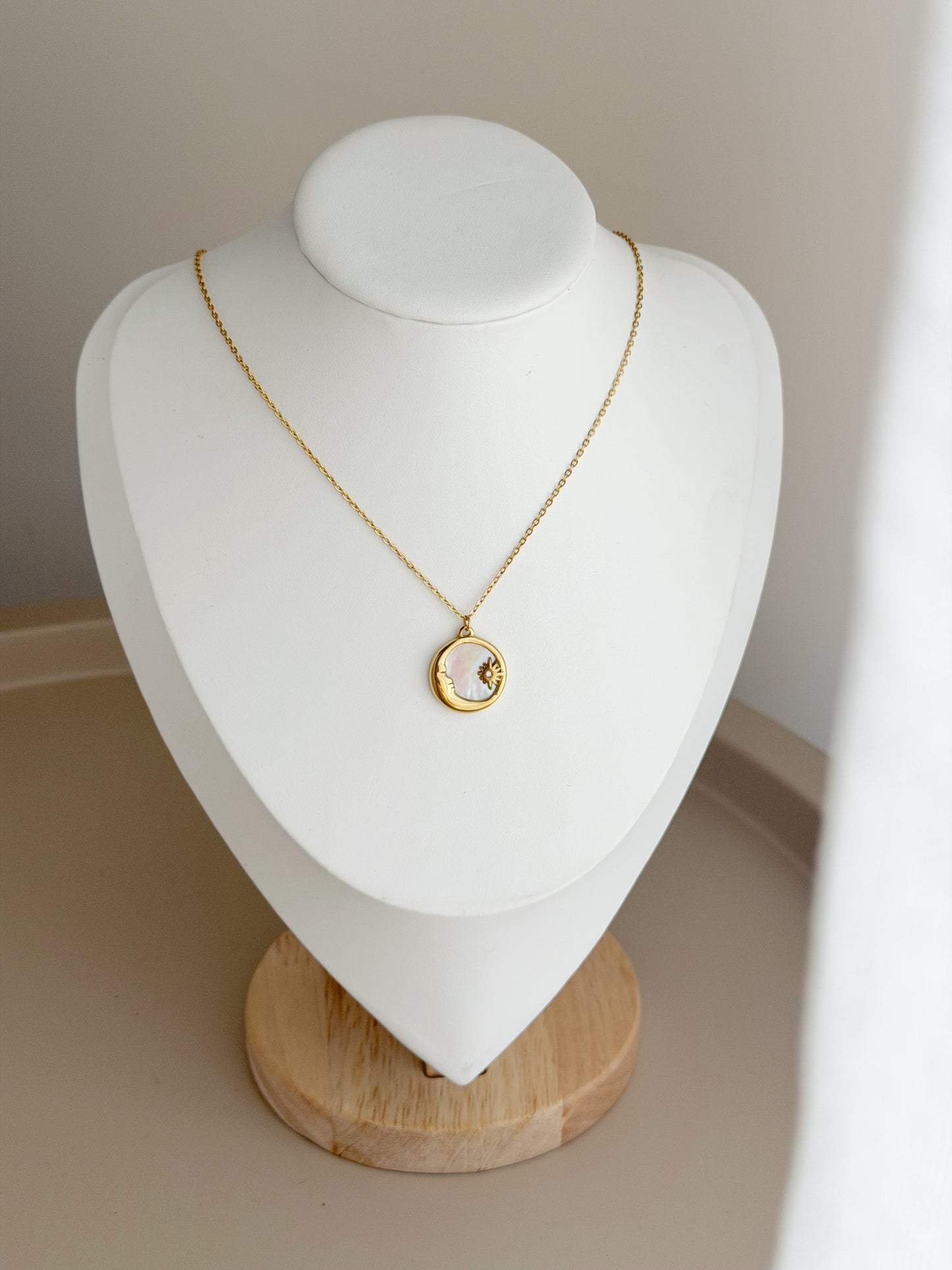 Moon and star necklace