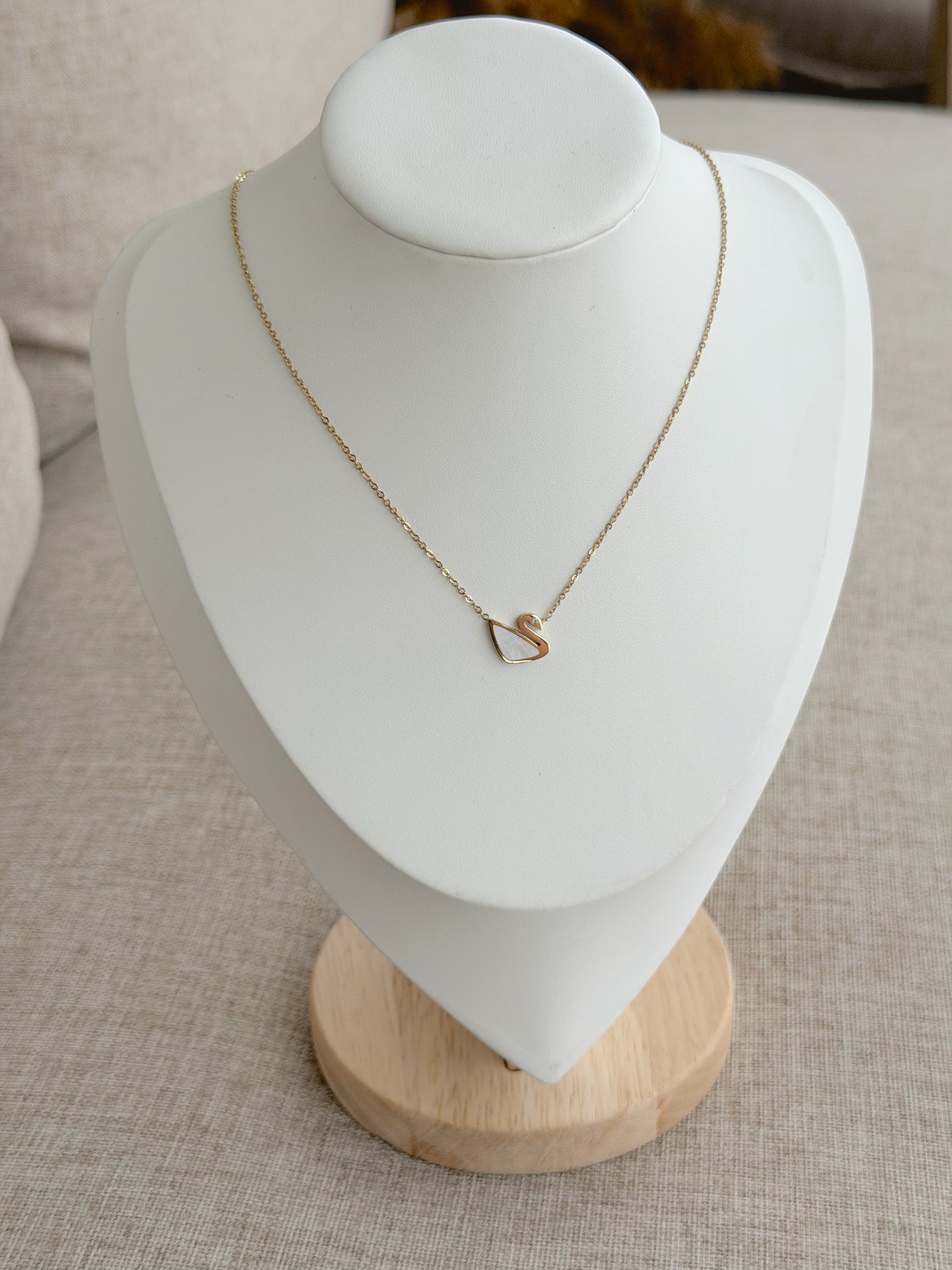 Swarovski swan necklace