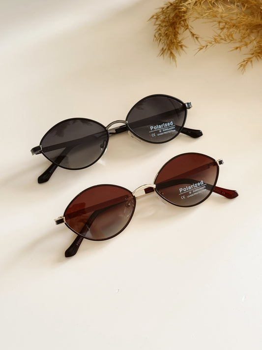 Oval polarized sunglasses