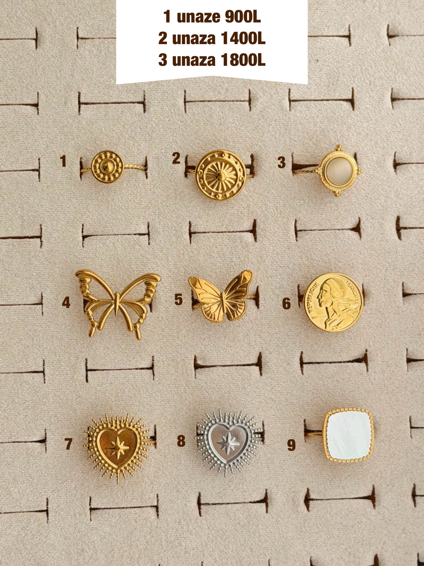 Bold summer rings one size
