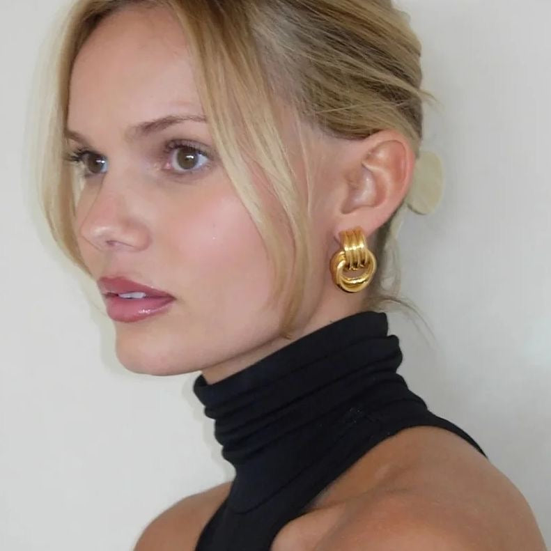 Statement loop earrings