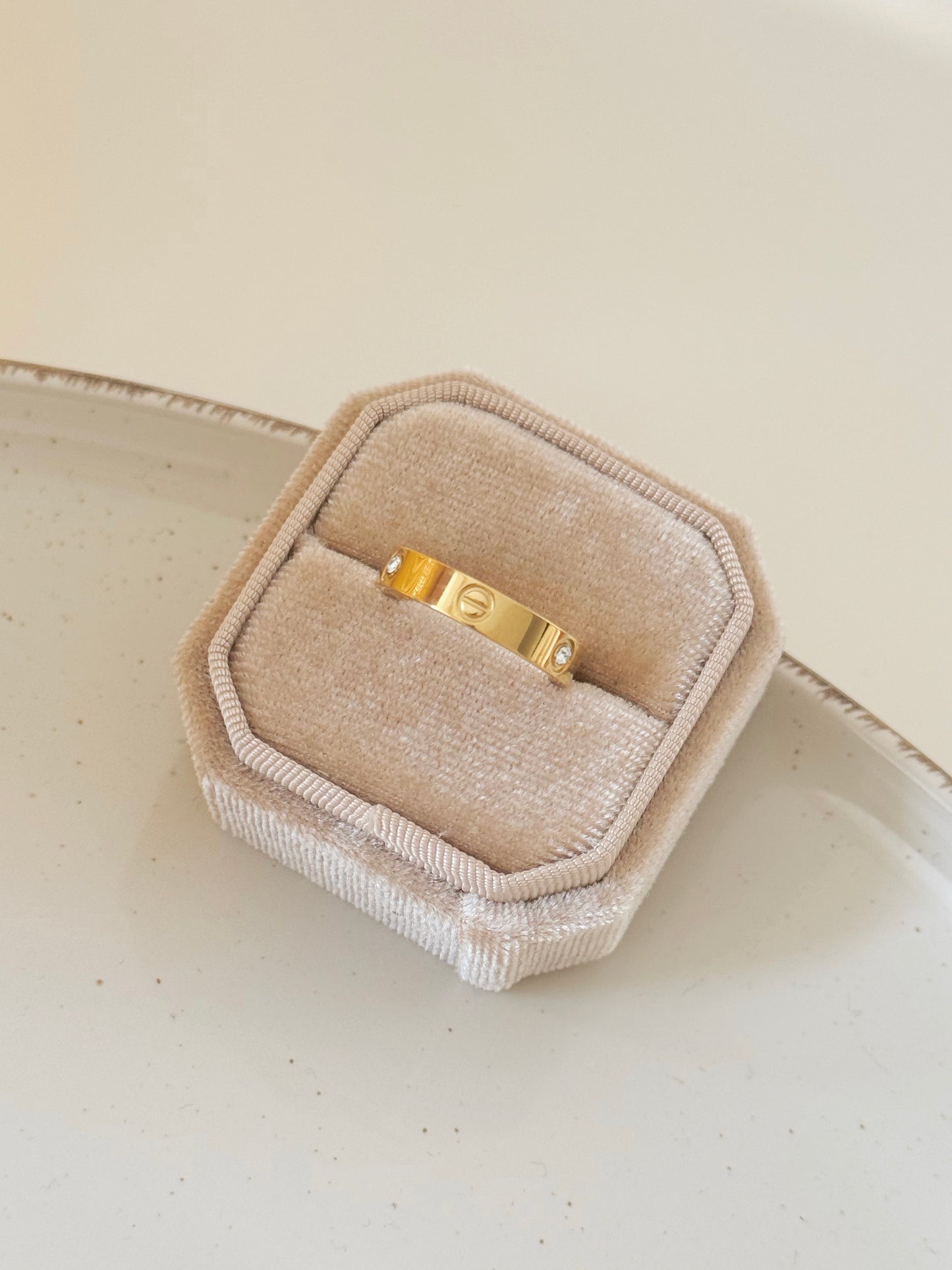 Cartier love ring ( gold with stones)