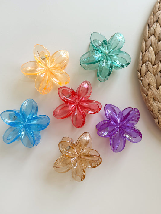 Transparent flower clips