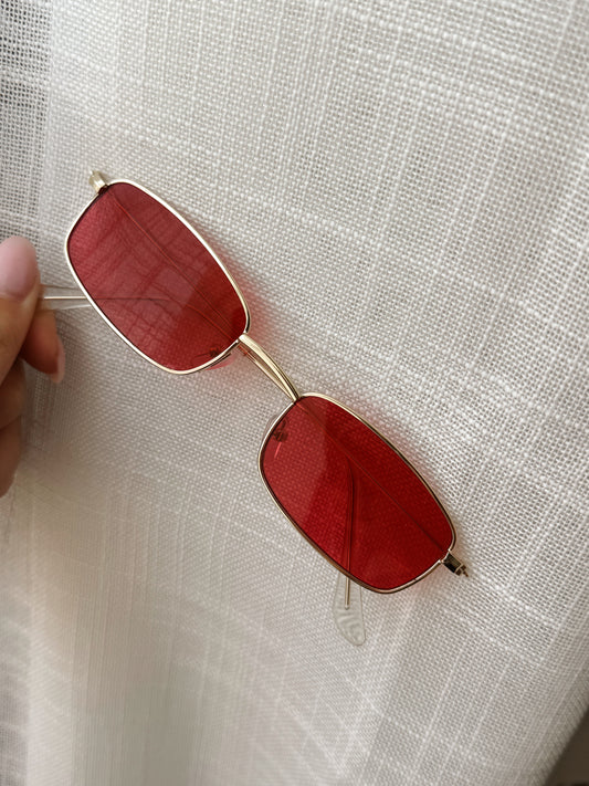 Red retro sunglasses