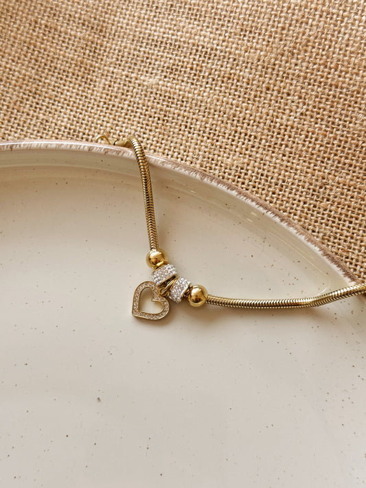 Pandora style heart bracelet