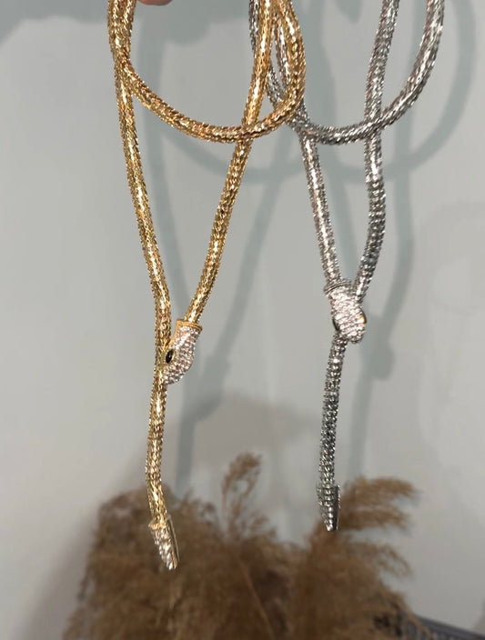 Long magnet snake necklaces