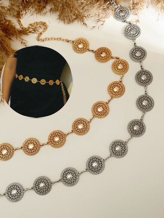 Circle waist belly chain