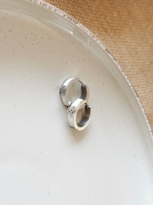 Tory Burch hoops earrings silver