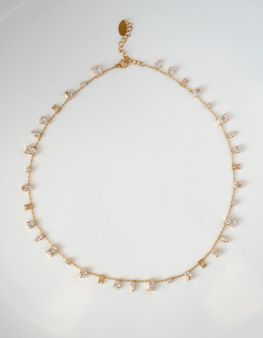 Swarovski style diamond necklace