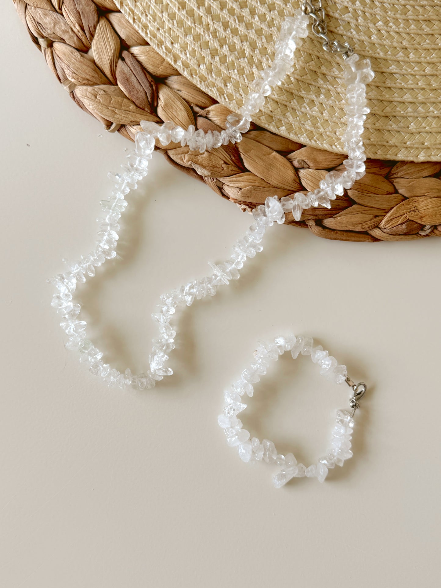 Stone necklace and bracelet