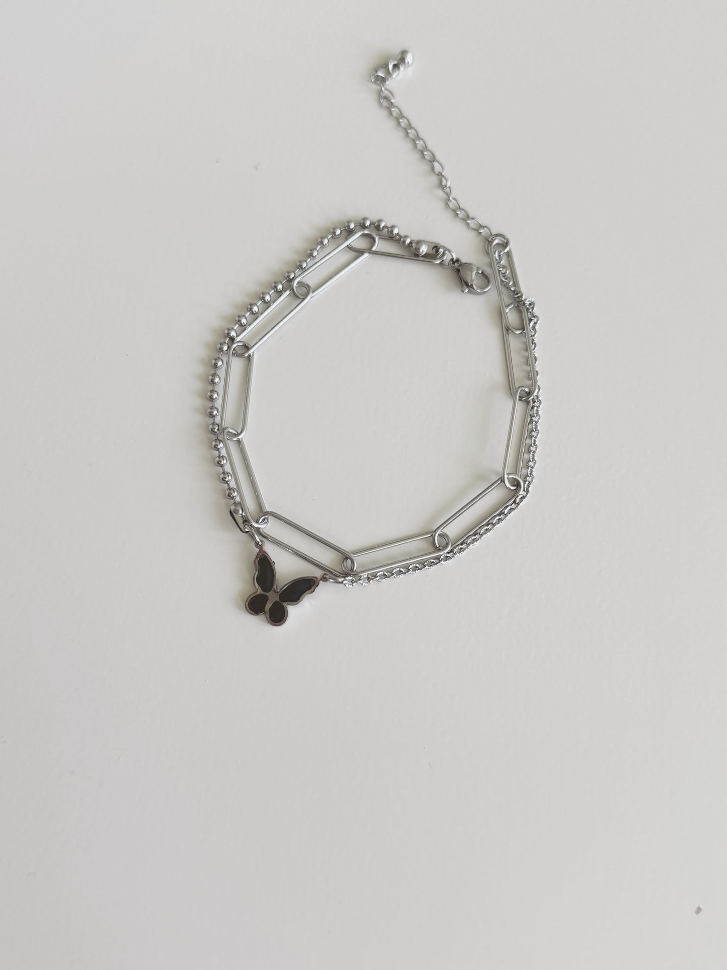 Silver thermal butterfly bracelet