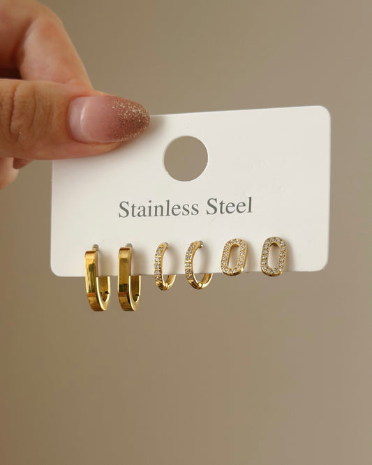 3 pairs of earrings set