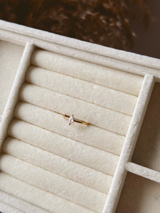 Minimal stone ring