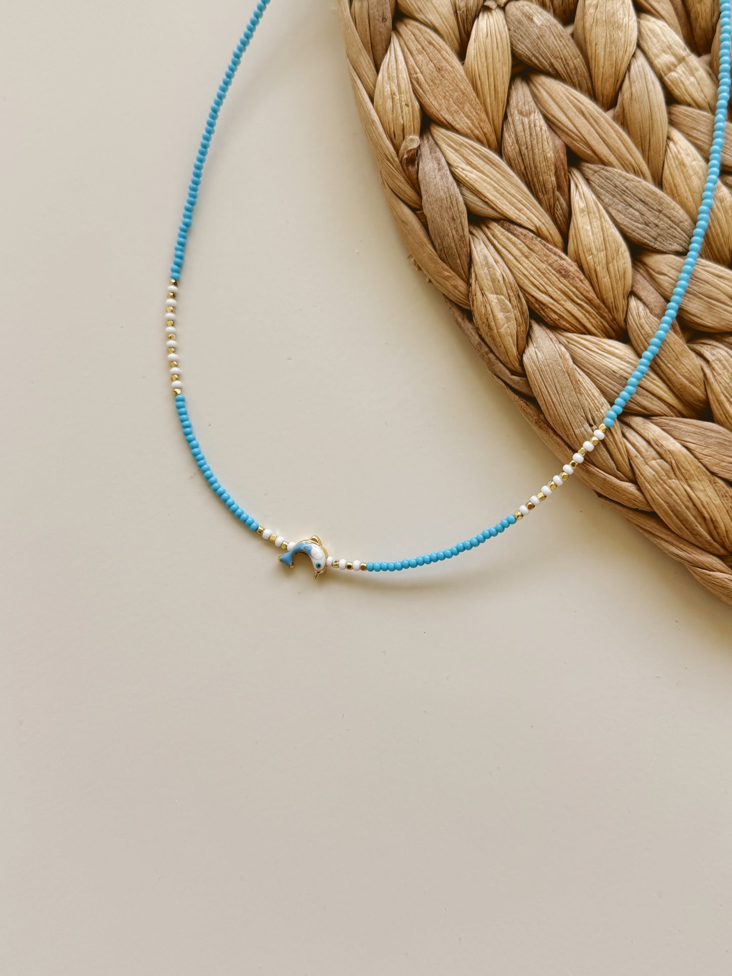 Blue dolphin necklace