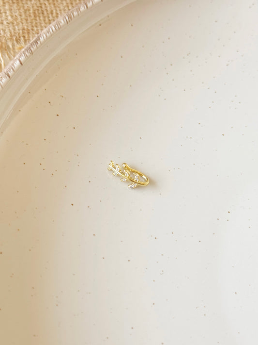 Gold Leaf fake nose piercing or ear cuff