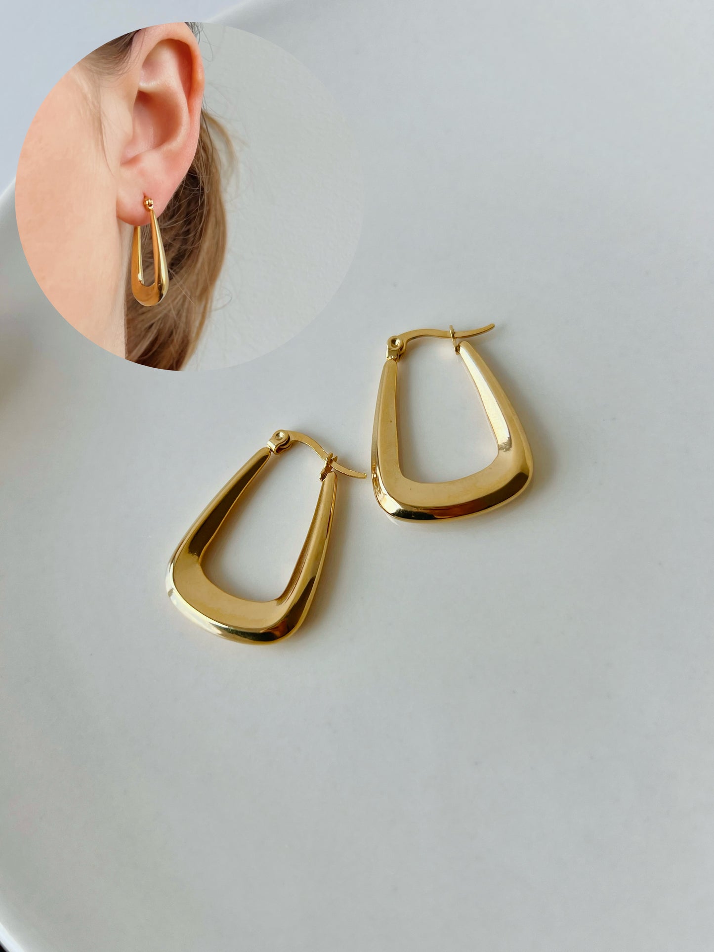 Vogue drop earrings hoops