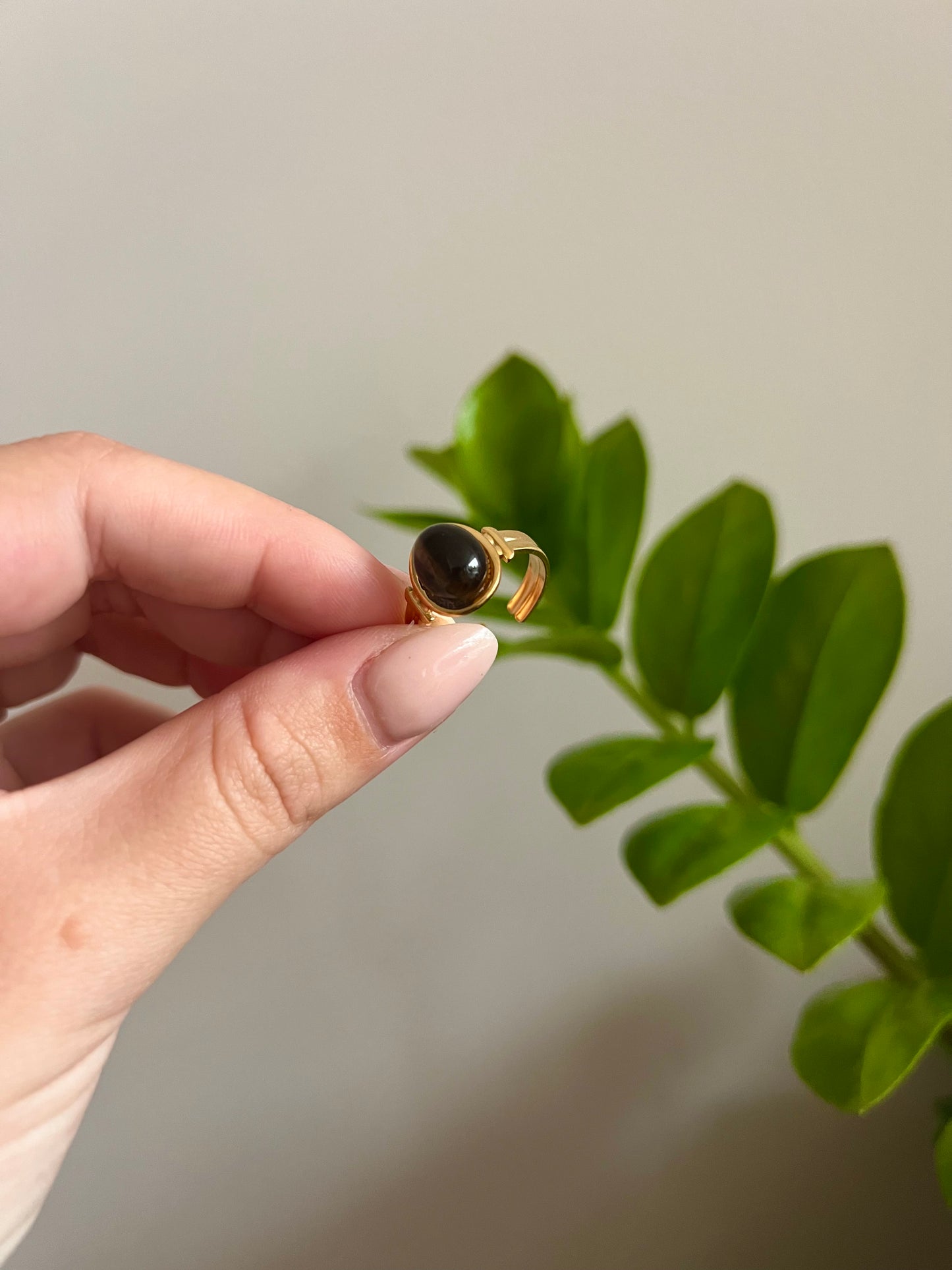 Natural stone rings