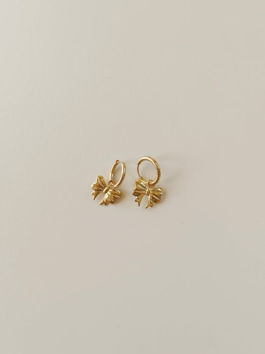 Bow hoops earrings