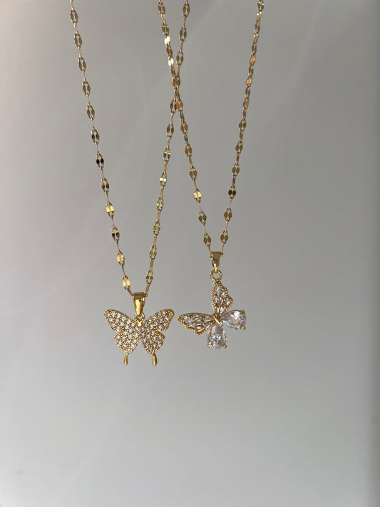 Shiny Butterfly necklaces