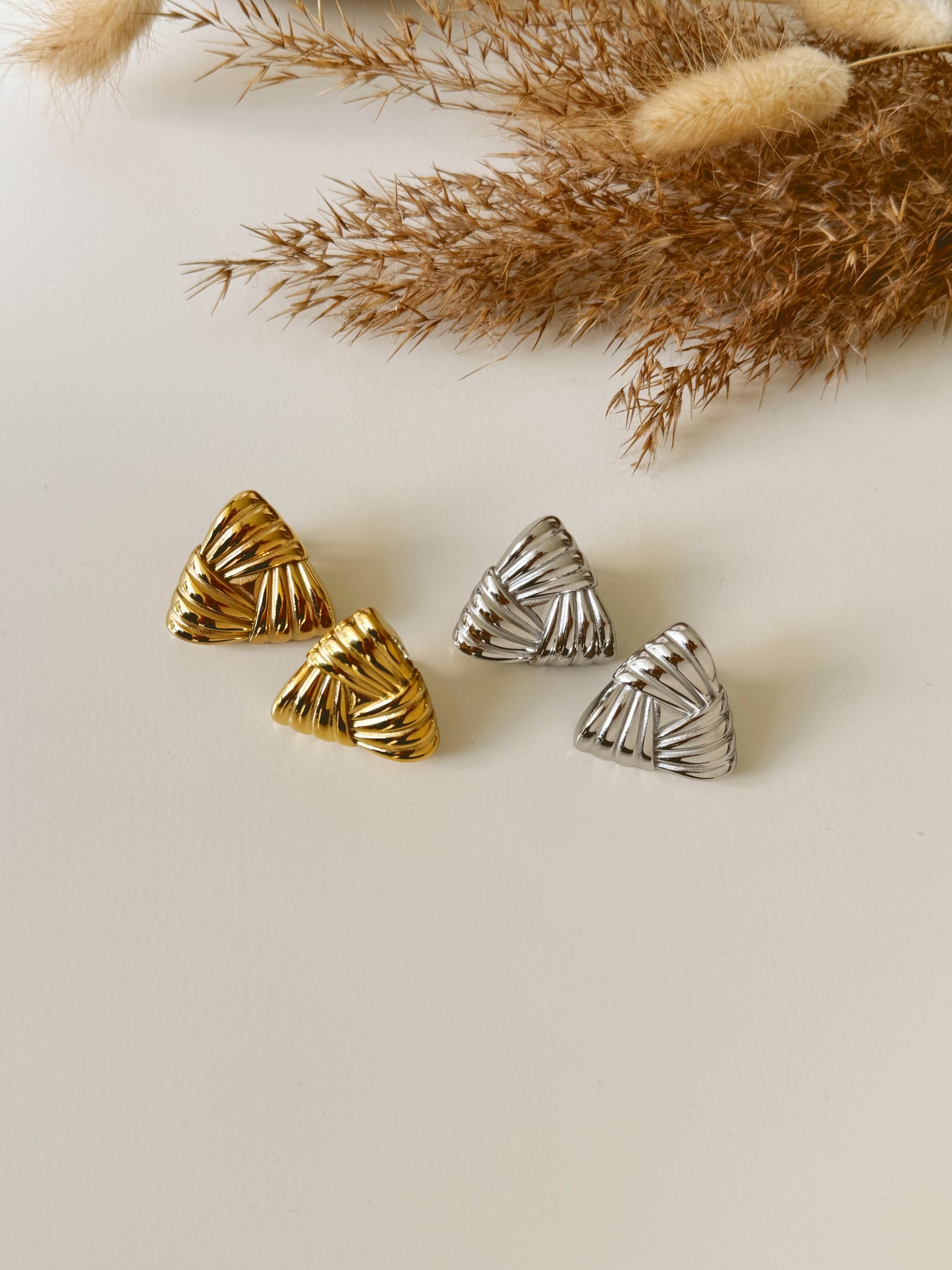 Bold triangle earrings