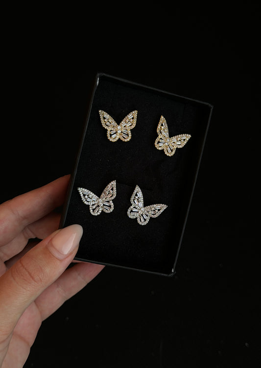 Butterfly stud earrings