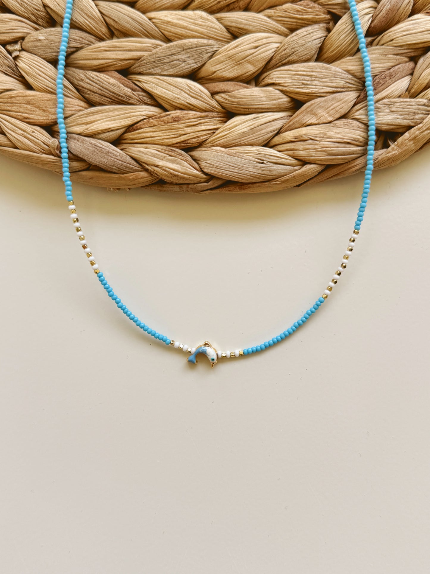 Blue dolphin necklace