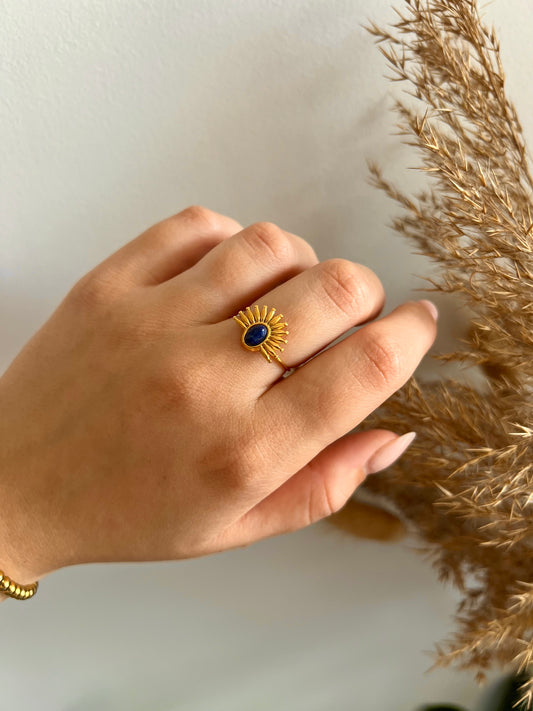 Blue Lapis Lazuli stone rings