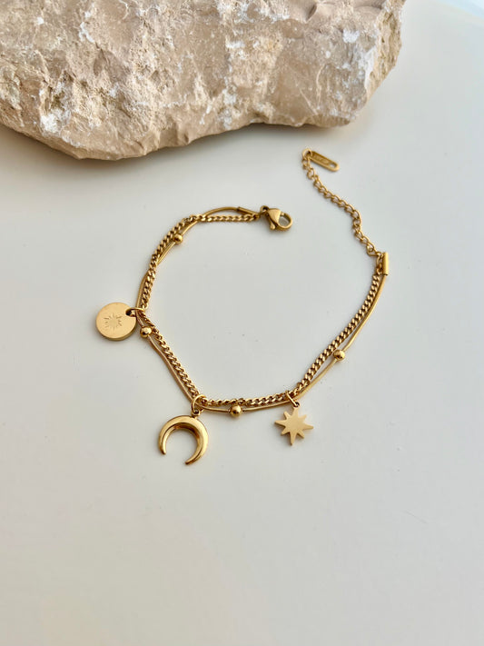 Moon star bracelet