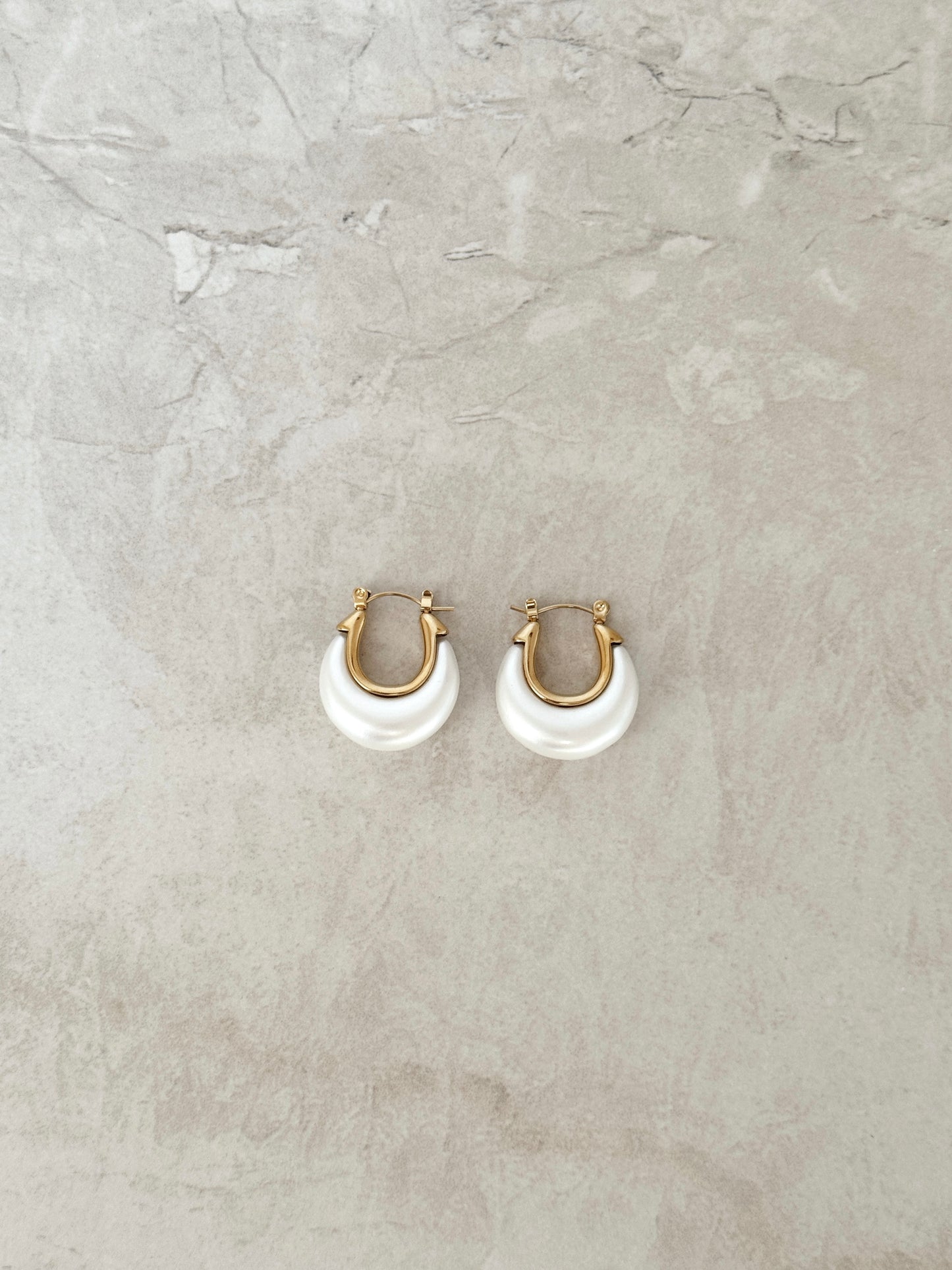 White earrings