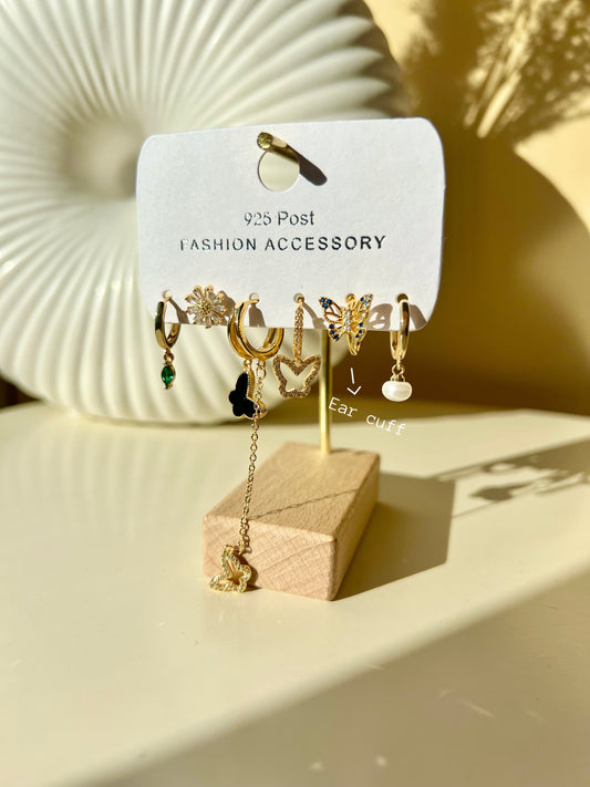 6pcs earrings set (butterfly 2)