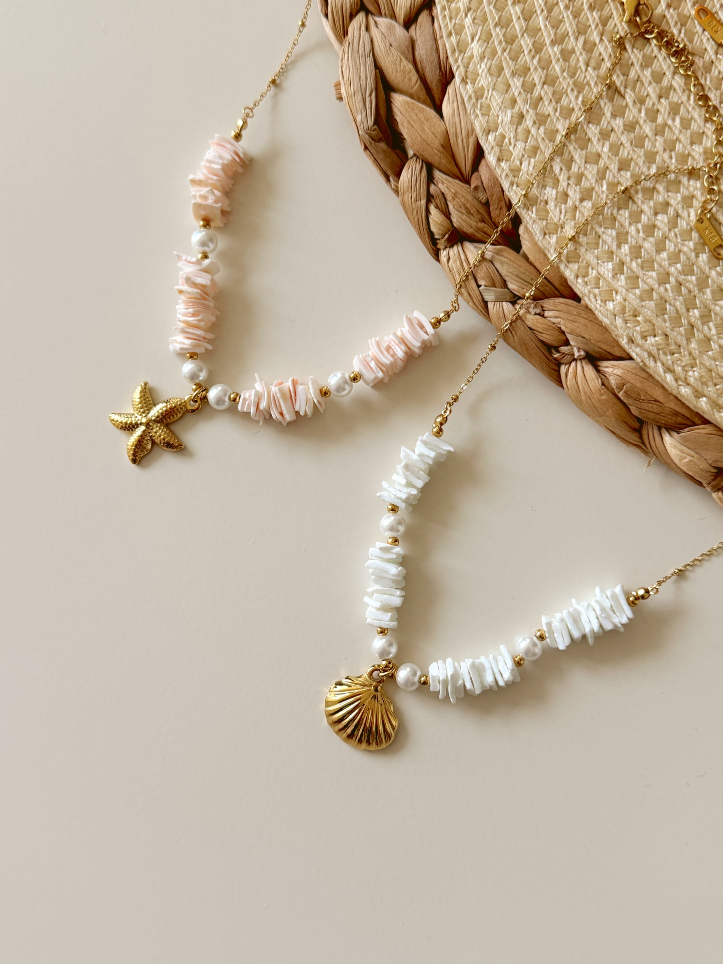 Summer shell necklaces