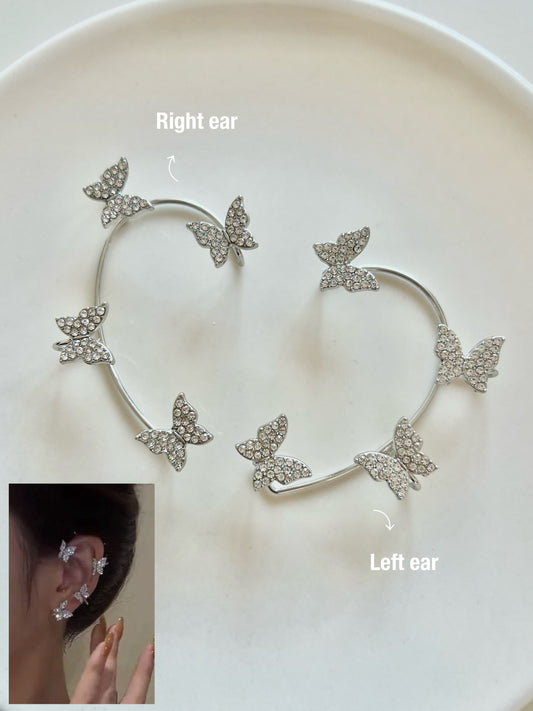 Butterfly ear cuff