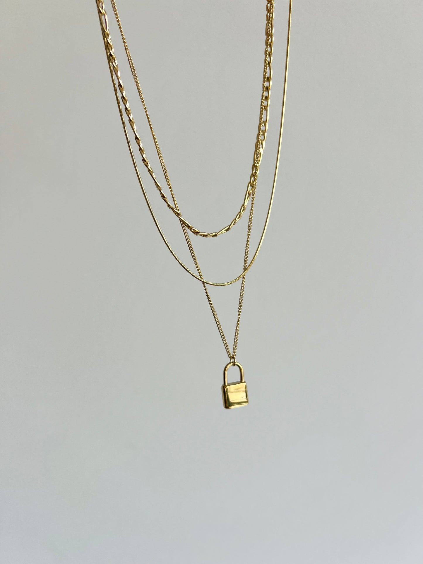 Triple lock necklace