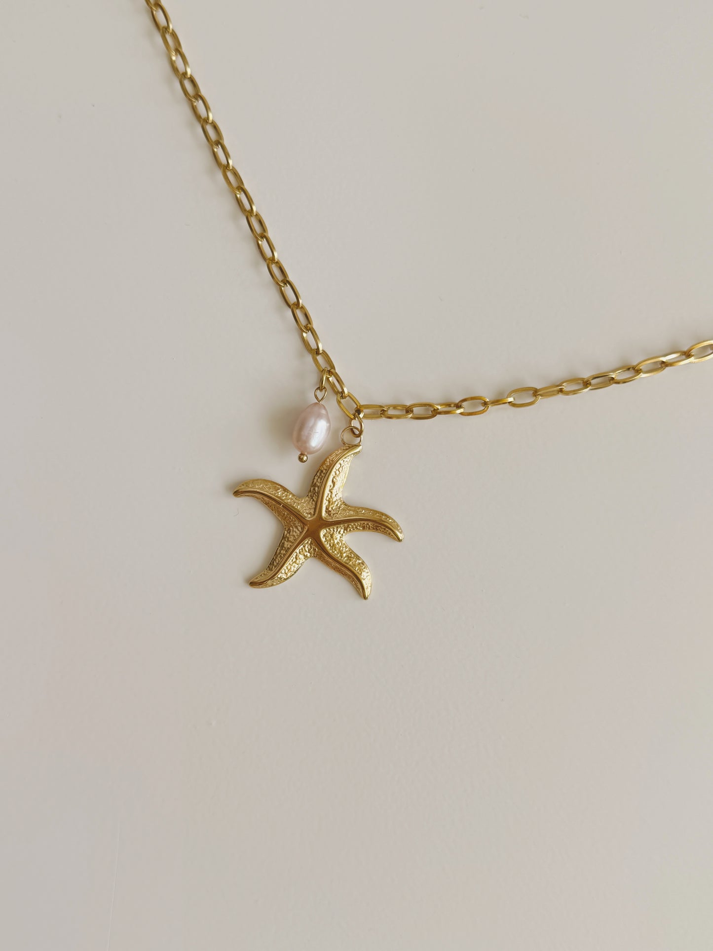 Starfish earrings and necklace