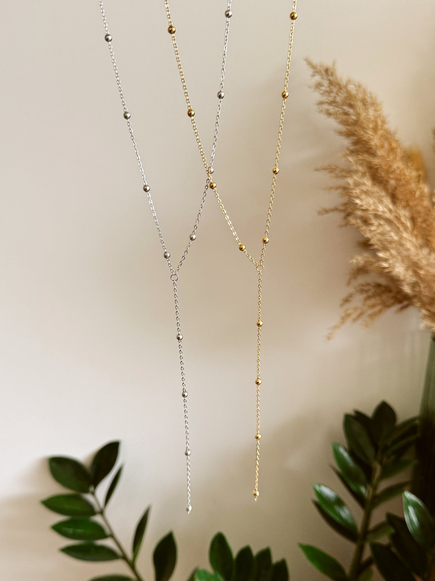 Long bead necklaces